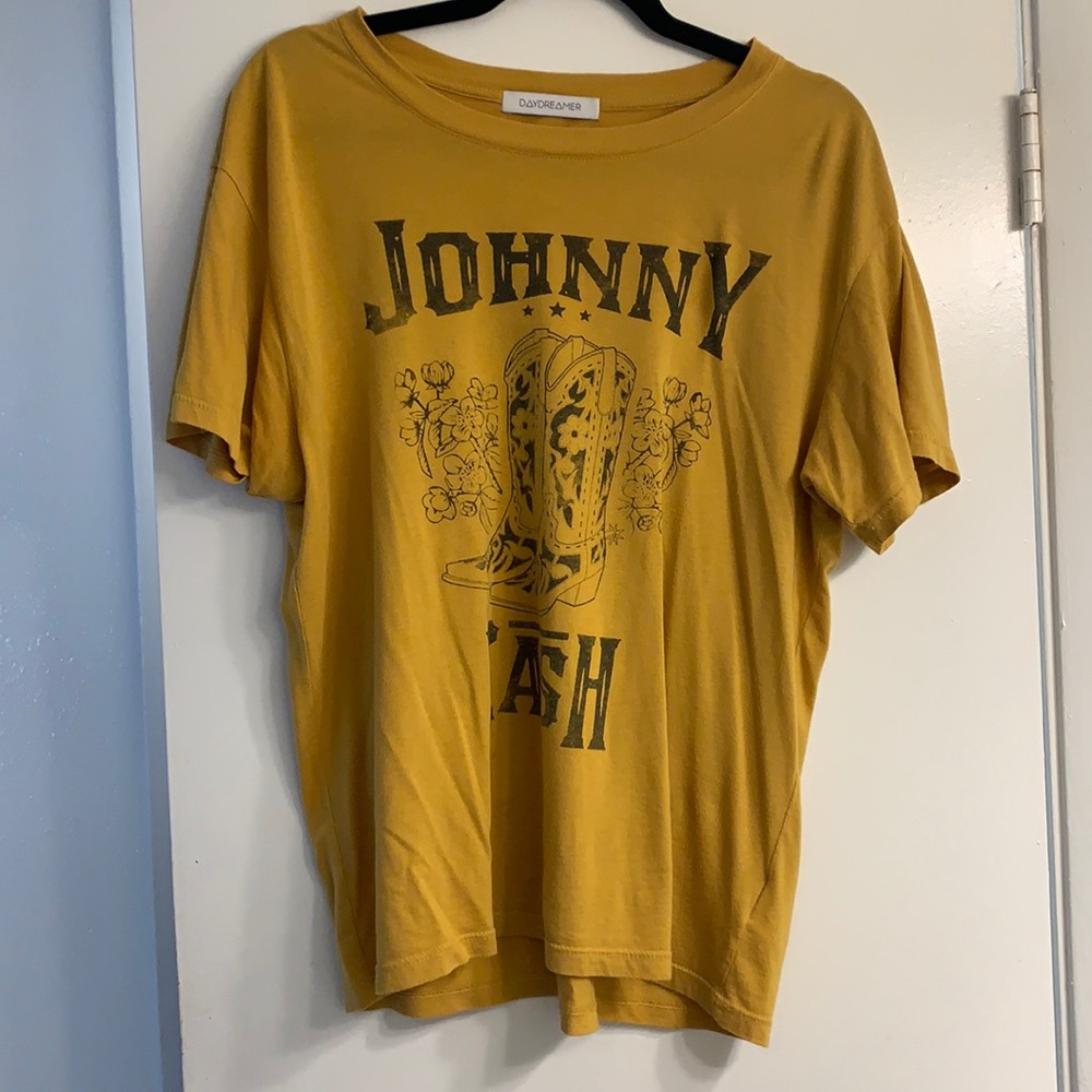 Yellow Relaxed Johnny Cash Tee